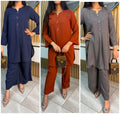 Maisa 2pc Georgette Short Dress WithStraight Trouser