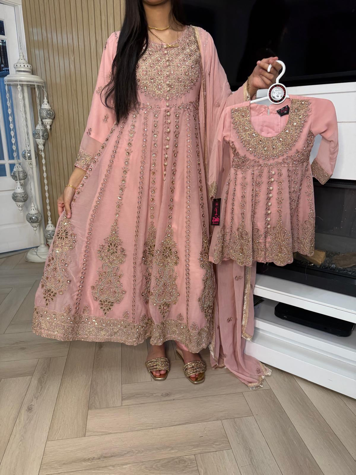Felisha 3pc Mother & Daughter Frock