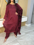 Mona 3pc Suit With Palachi Shawl