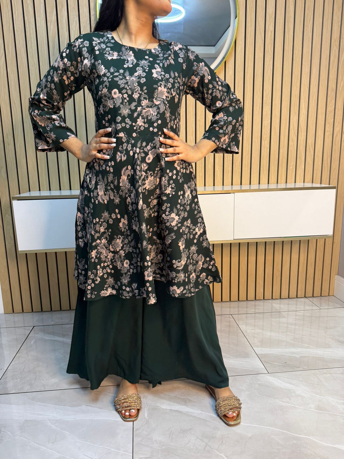 Hinan Umbrella Frock With Plazzo Trouser