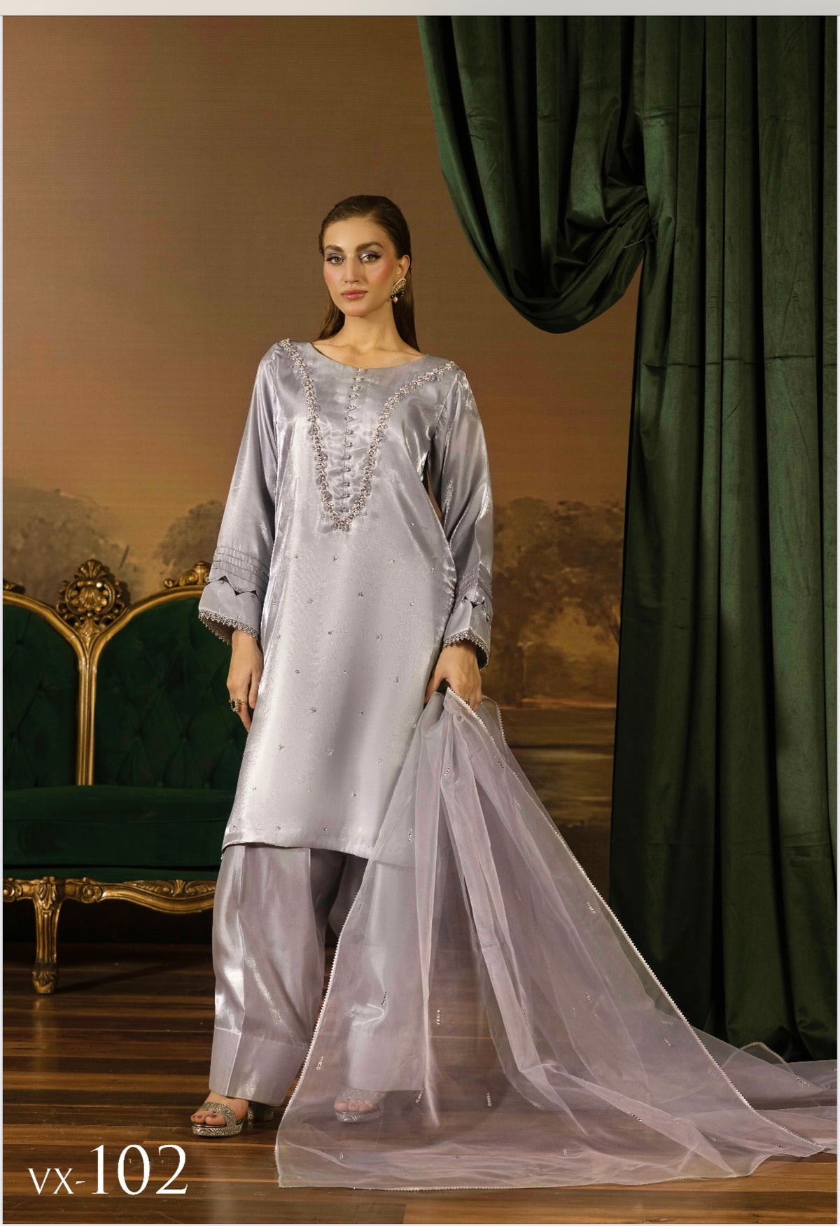 Designer By Ally’s 3pc Luxury Silk U3-E5