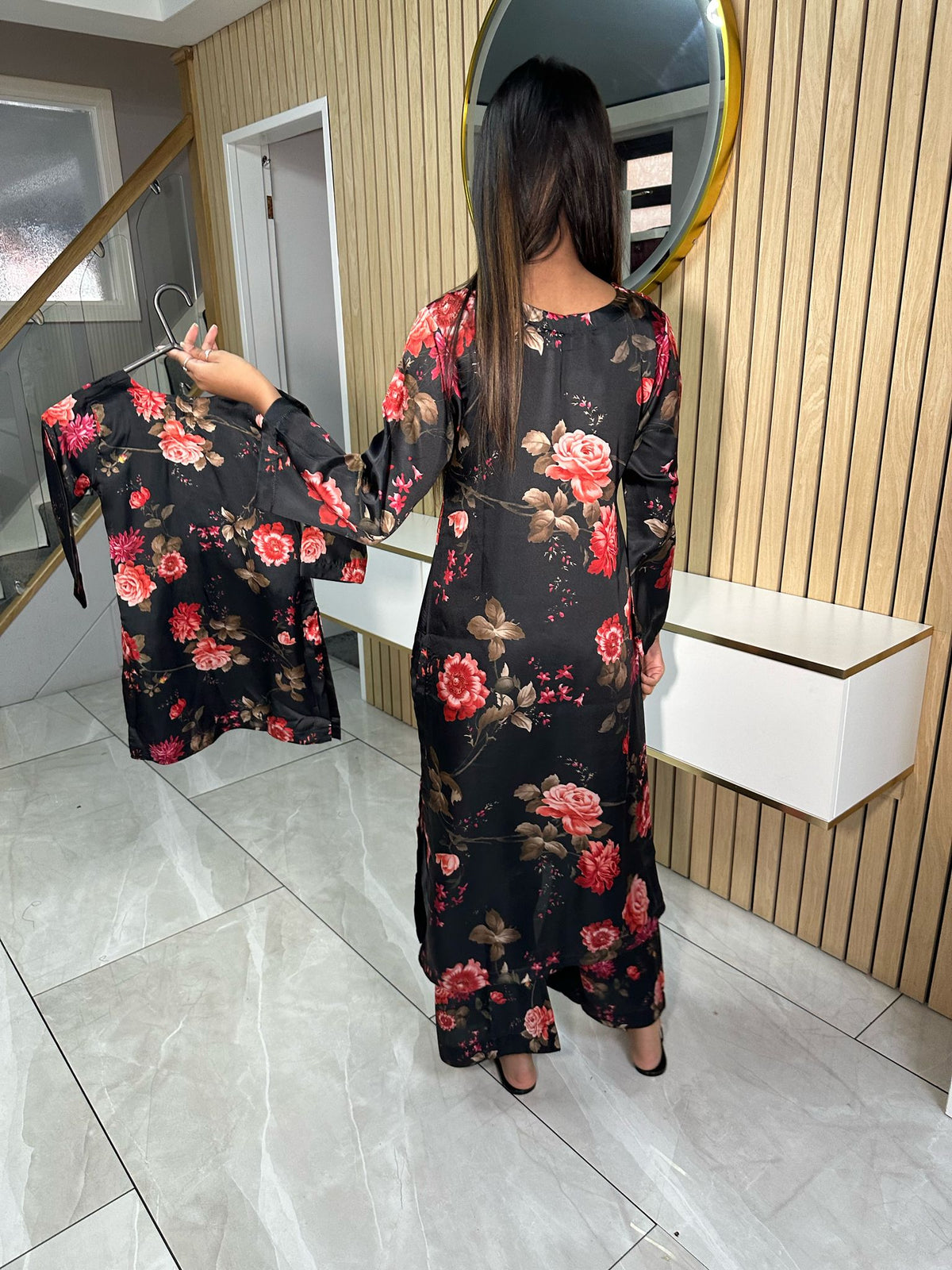 Shamila 2pc Silk Mother and Daughter Co-ord