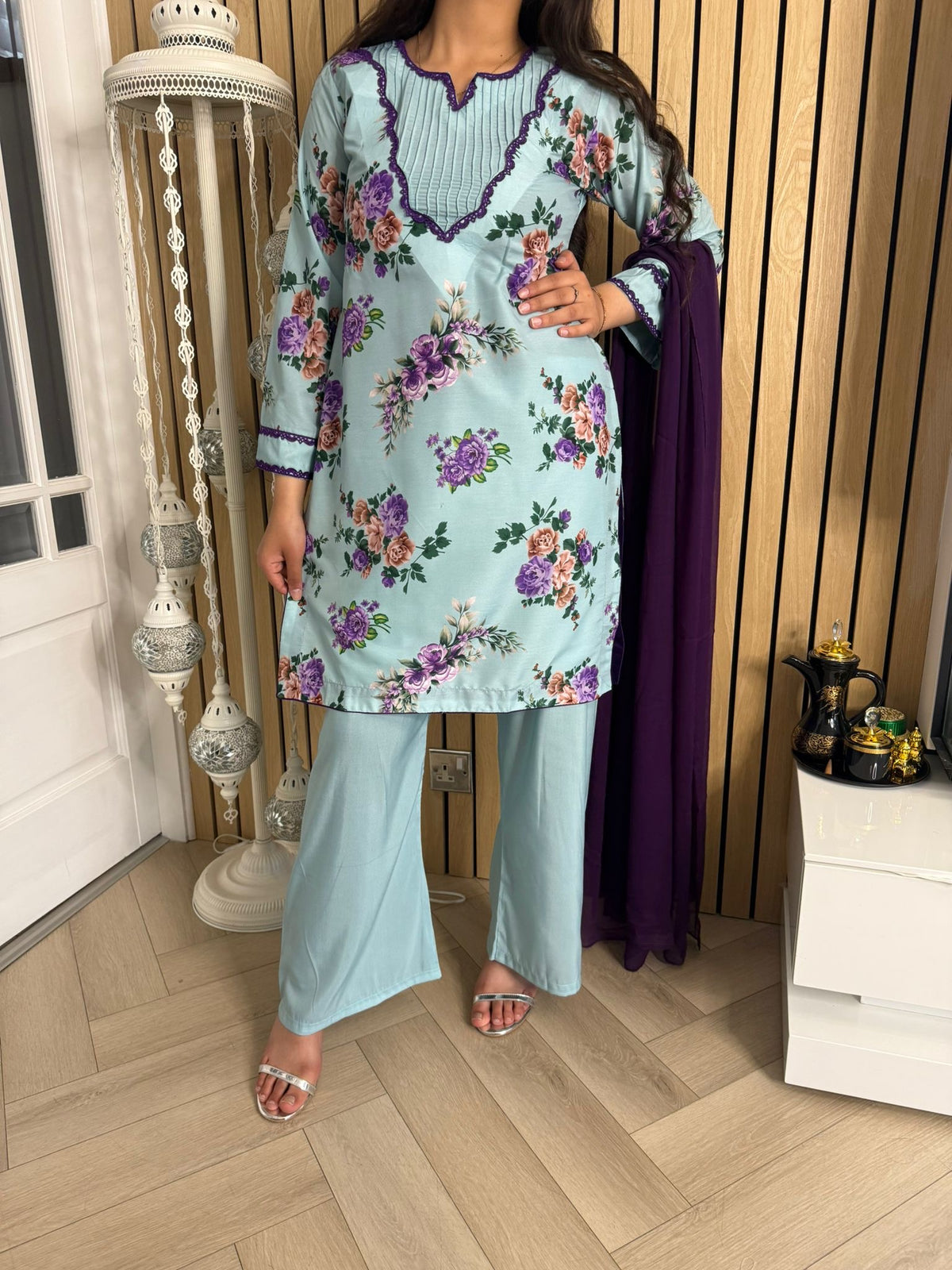 Nuha 3pc Floral Printed Suit