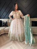 Zahra Rubab - Off White/Mint U3-A5