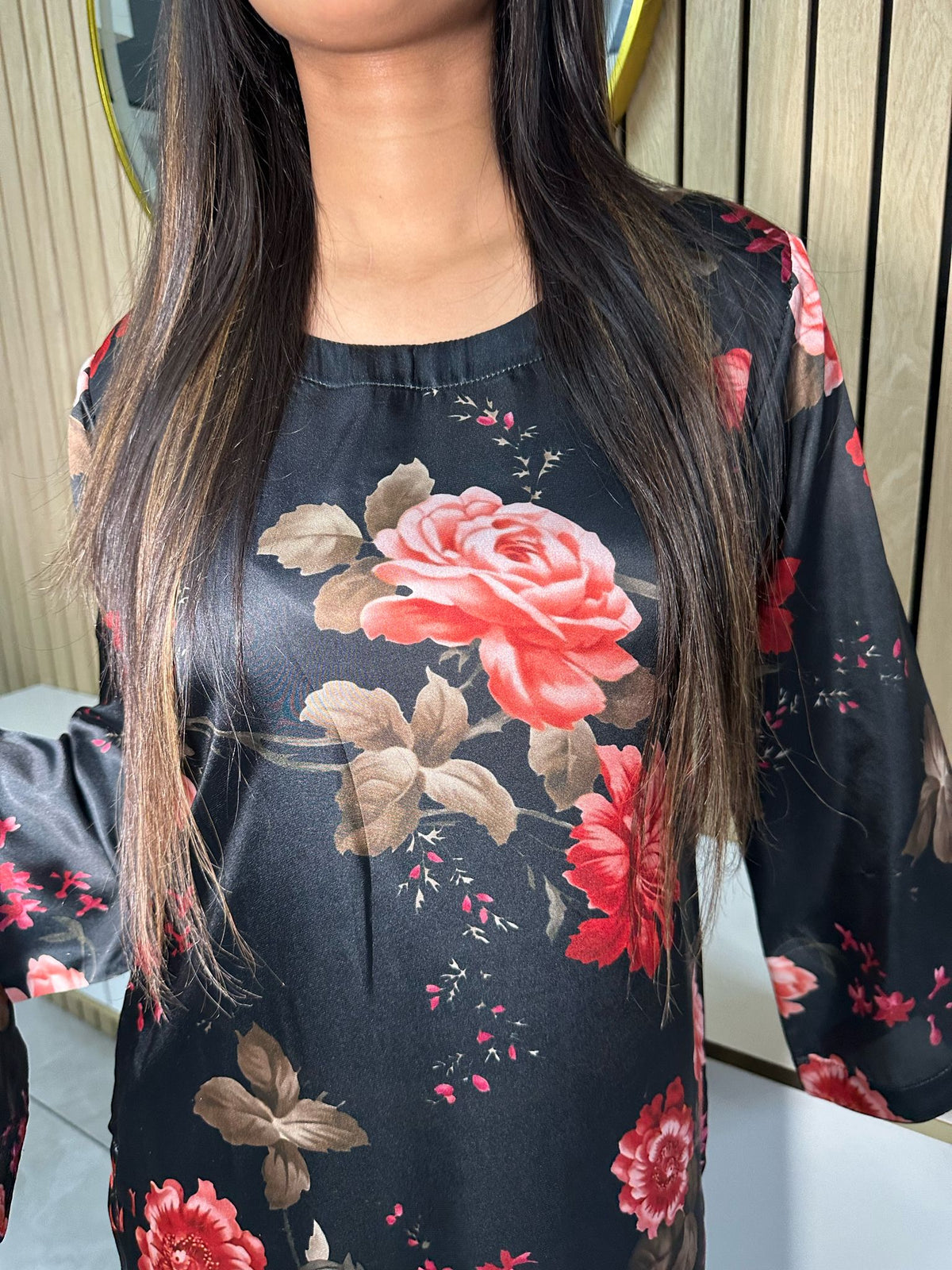 Shamila 2pc Silk Mother and Daughter Co-ord D1-F