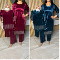 Aliyah 2pc Diamond Velvet Mother & Daughter Suits U3-B4