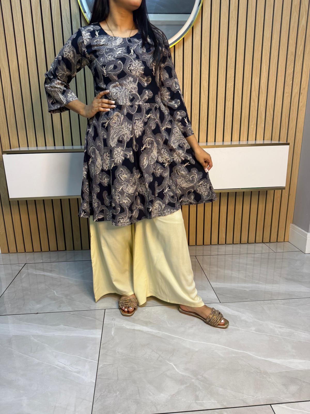 Hinan Umbrella Frock With Plazzo Trouser