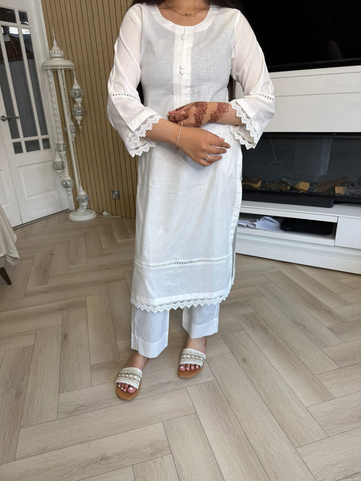 Nova Cotton Button Neck 2pc Co-ord