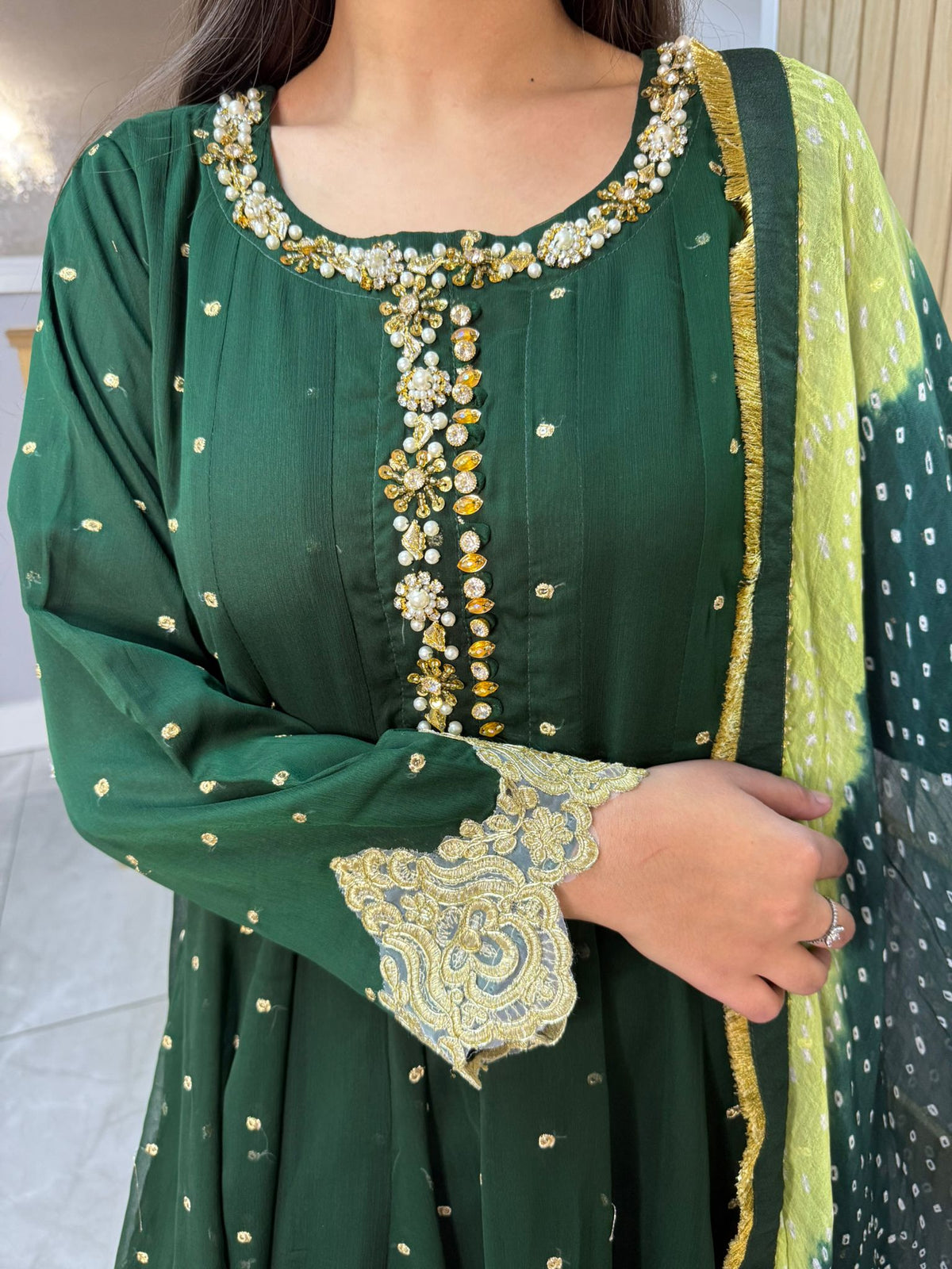 Farrah 3 Piece Maxi - Green D2-D3