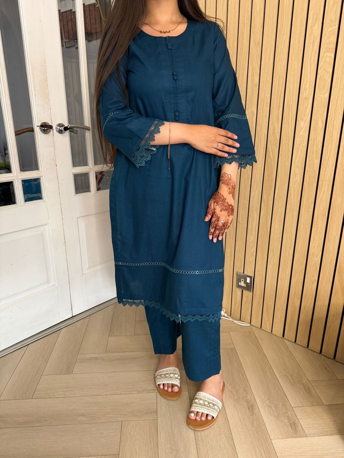Nova Cotton Button Neck 2pc Co-ord