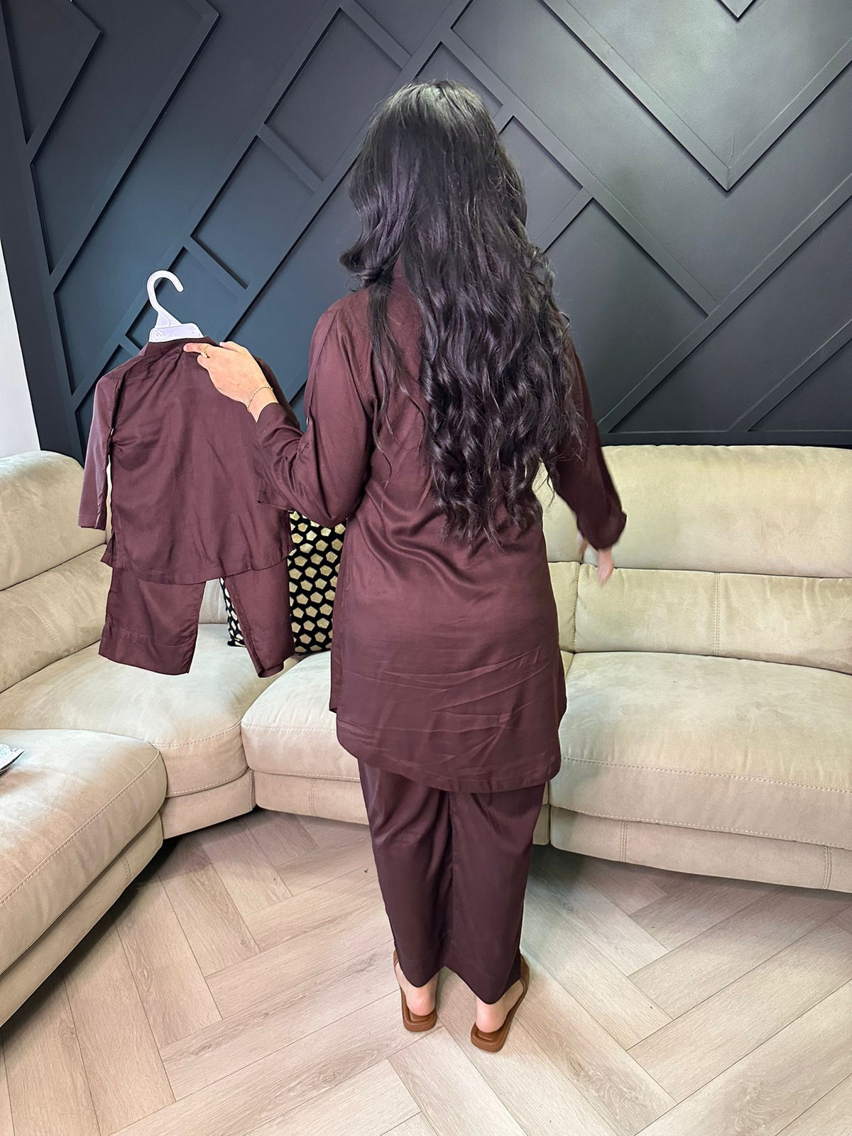 Zeenat M&D Co-ord - Brown