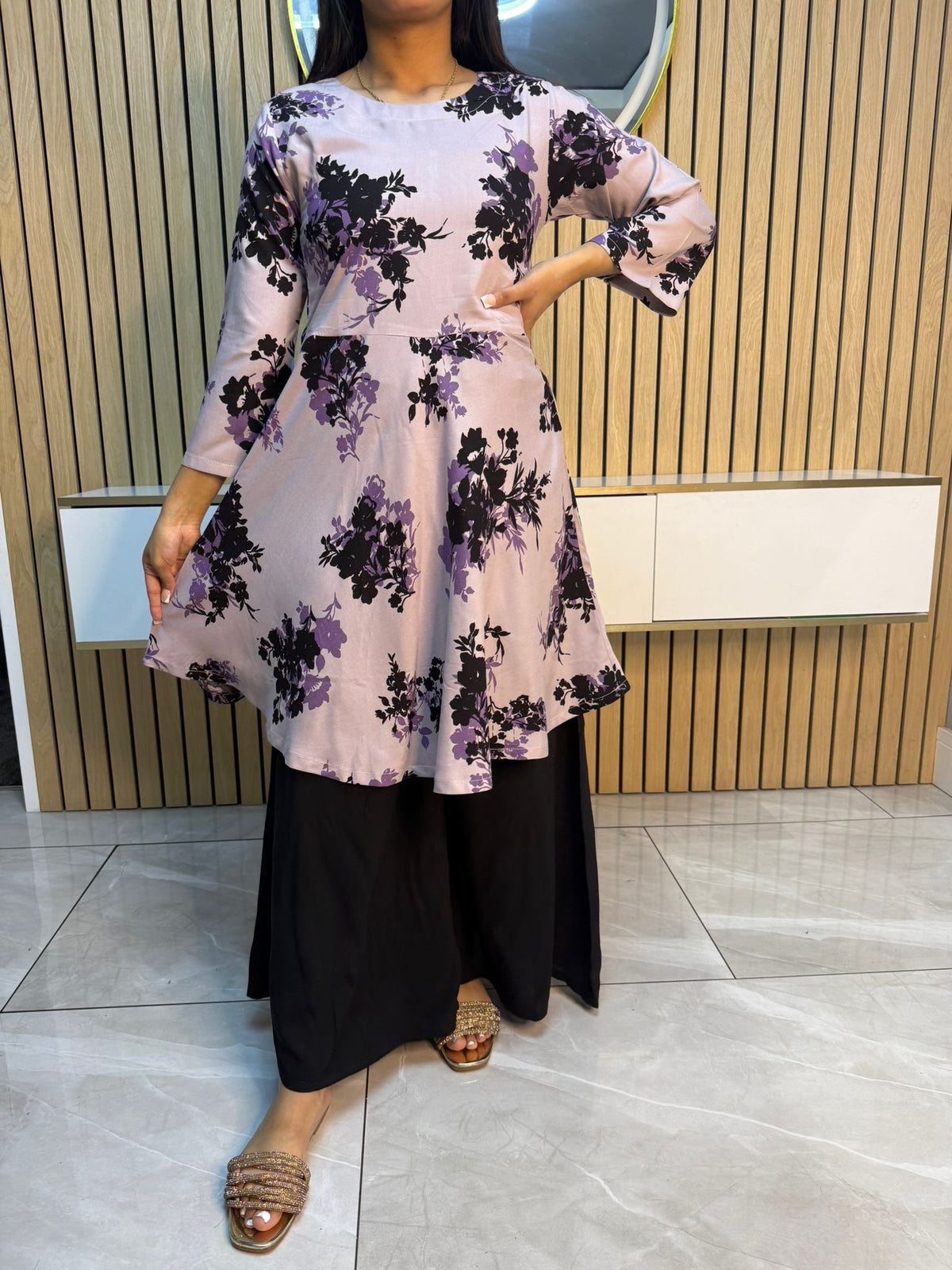 Hinan Umbrella Frock With Plazzo Trouser