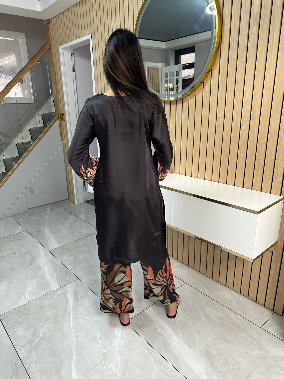 Fizza Printed 2pc Silk Co-Ord