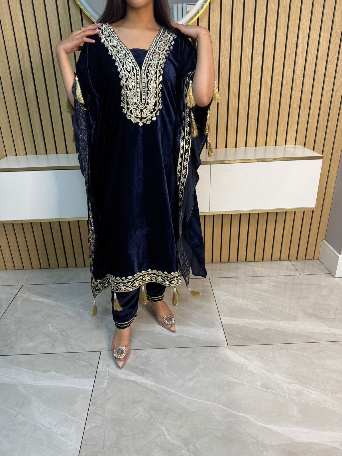 Gotta Velvet 2pc Kaftaan with Matching Trouser