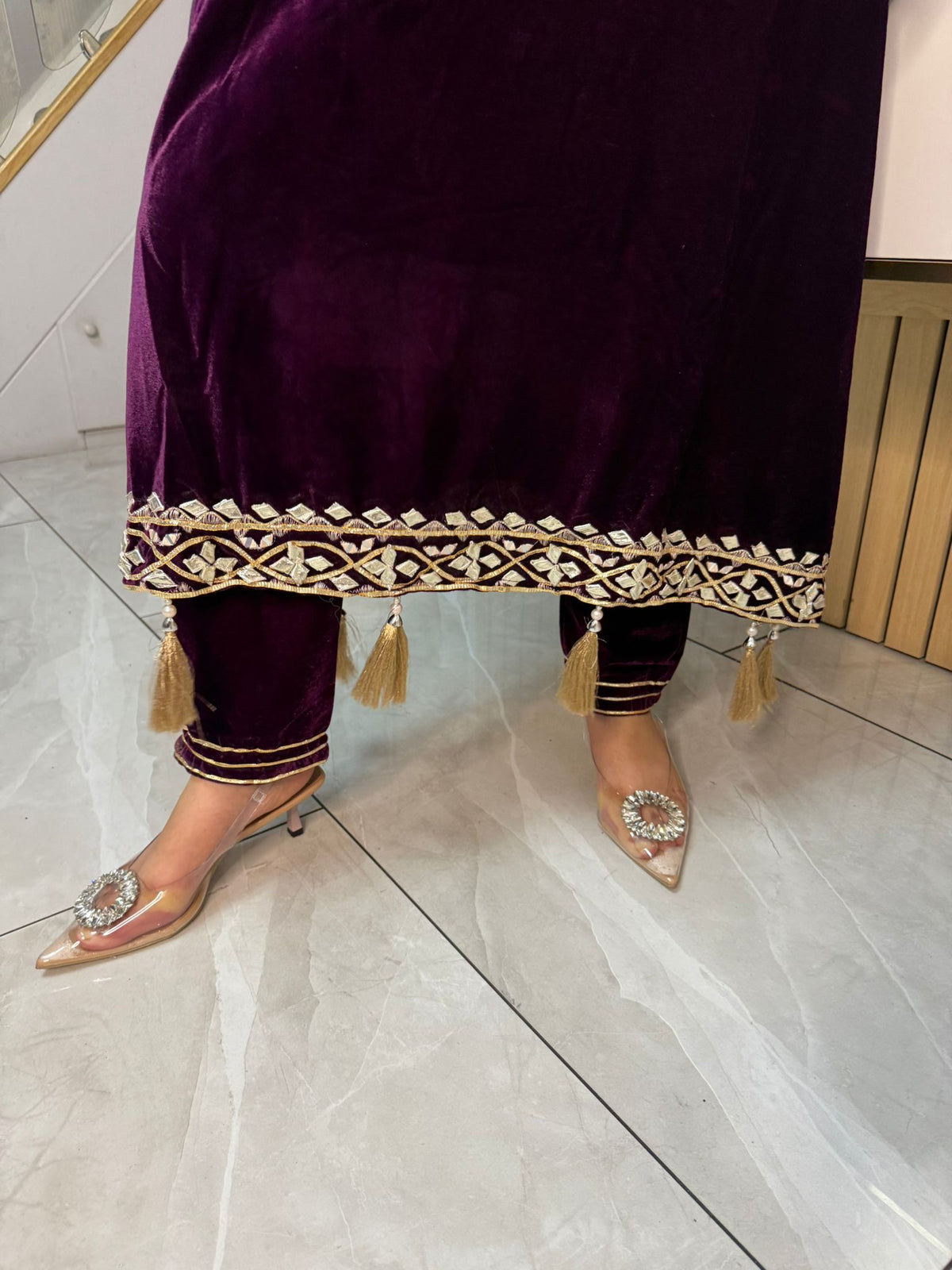 Gotta Velvet 2pc Kaftaan with Matching Trouser
