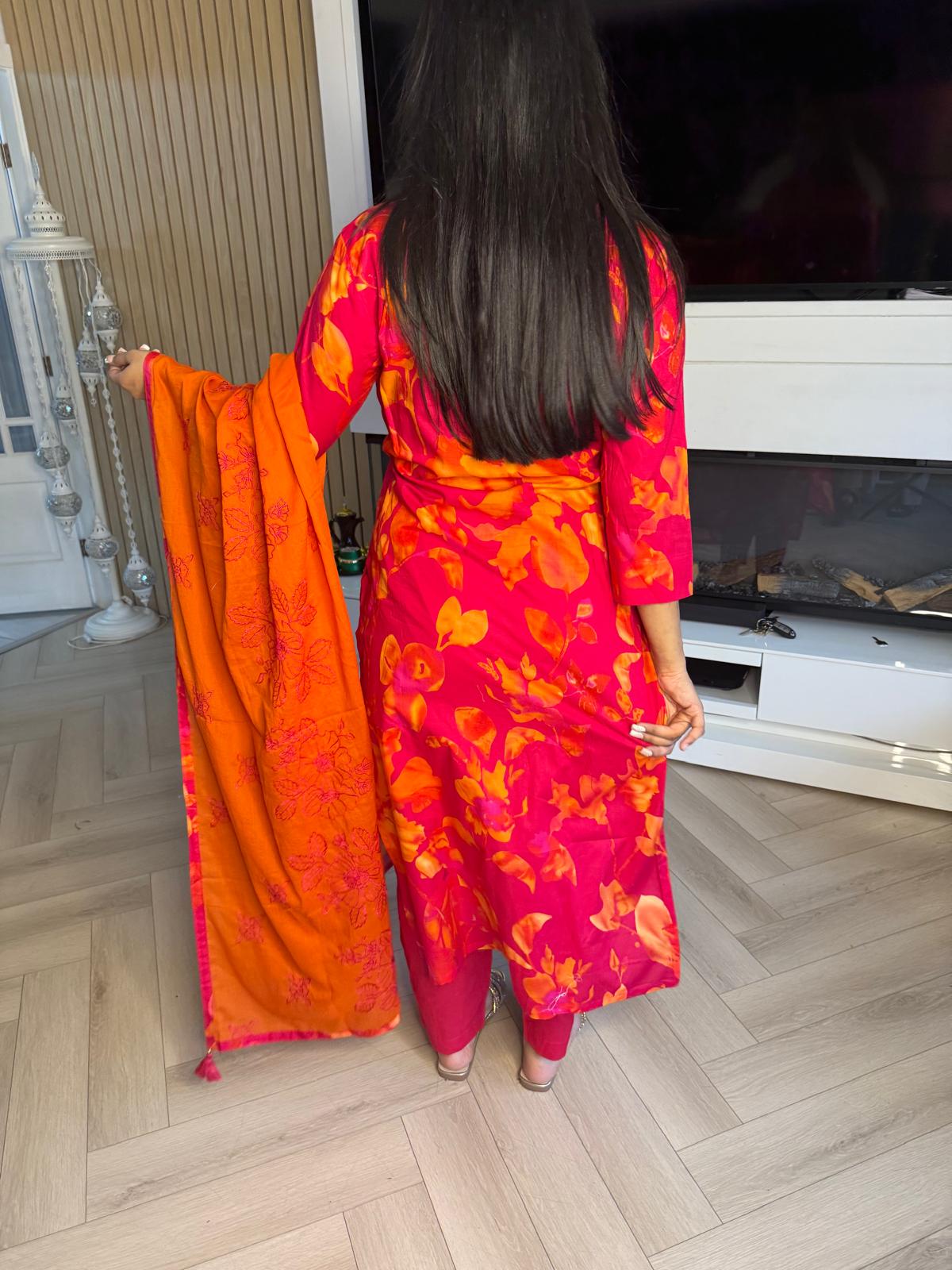 Yana 3pc Indian Cotton Kameez U2-E4/5