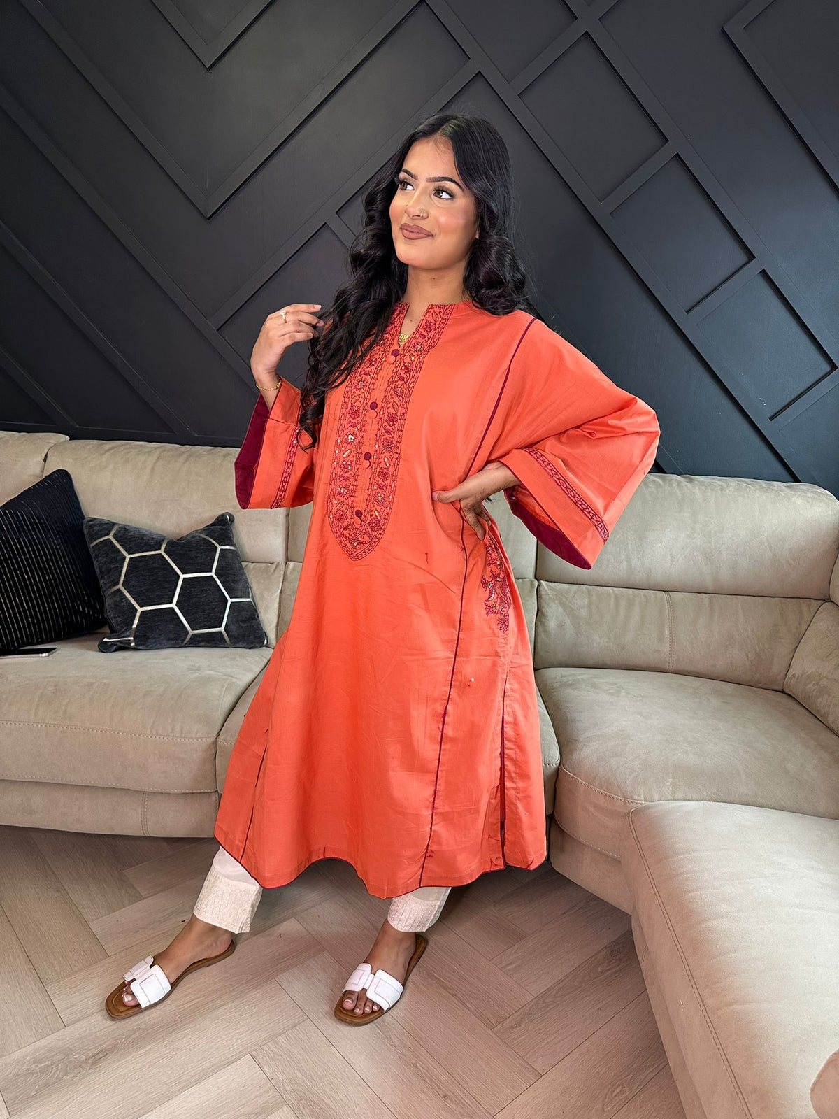 Asim Jofa Kurta - Orange