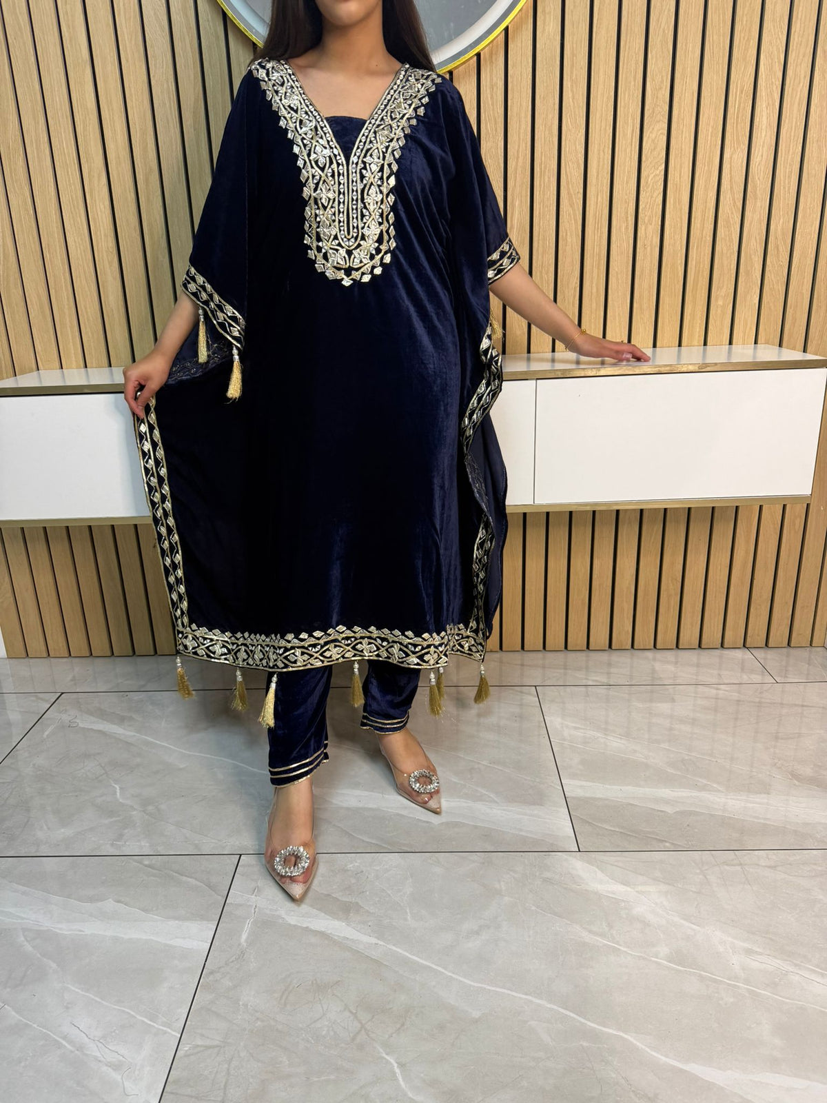 Gotta Velvet 2pc Kaftaan with Matching Trouser