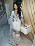 Isma gharara 3pc - White