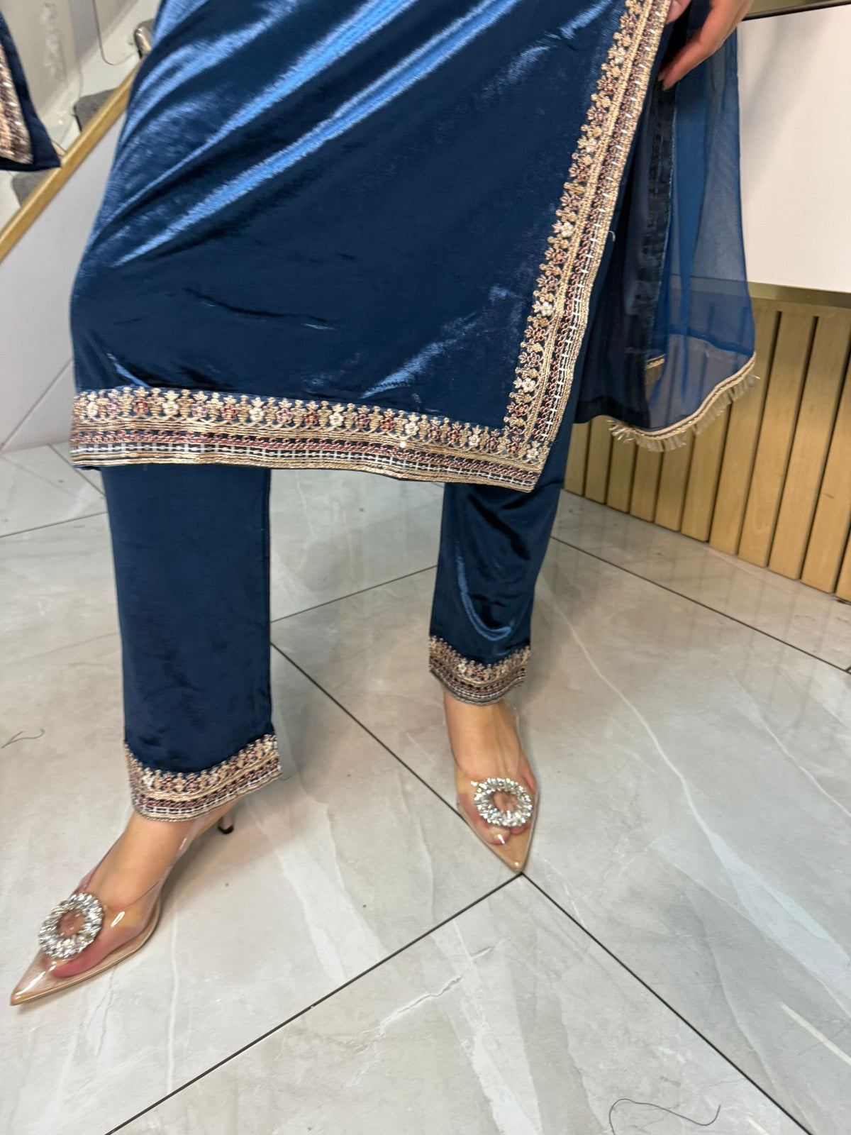 Saher Velvet 3pc Mother & Daughter Suits