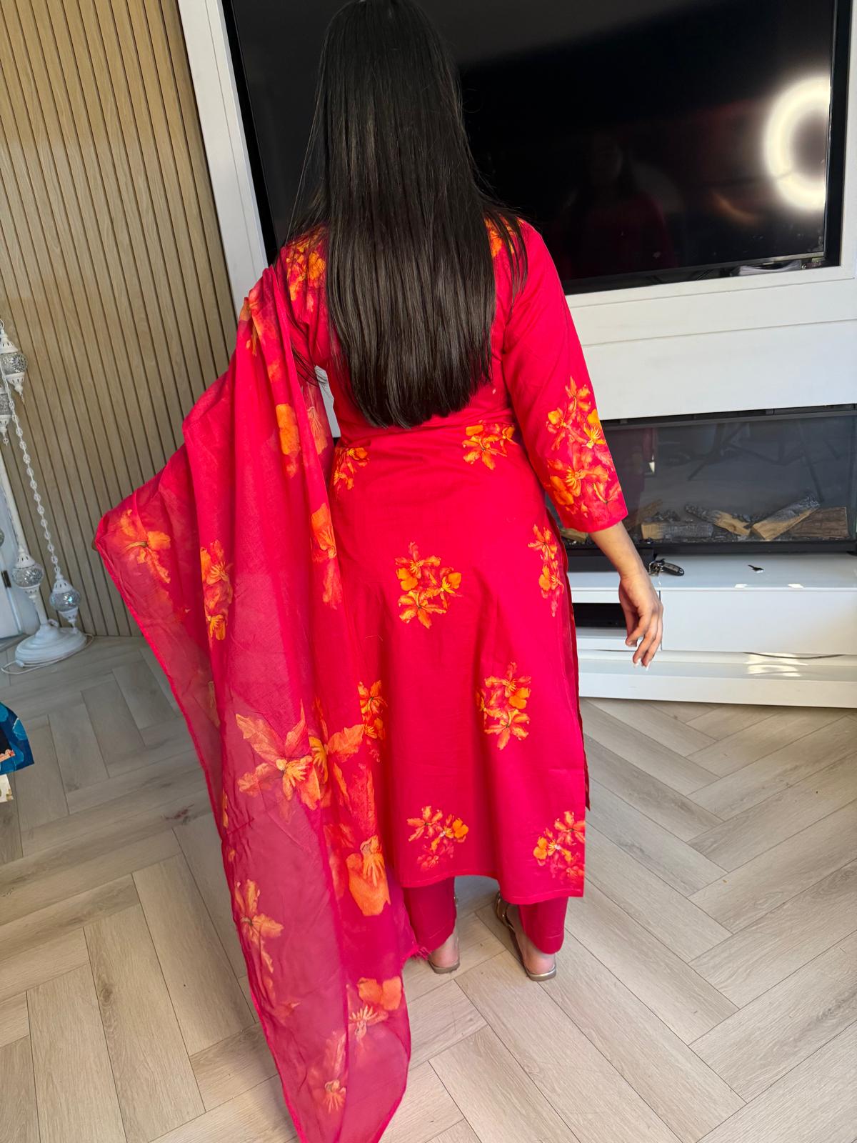 Yana 3pc Indian Cotton Kameez U2-E4/5