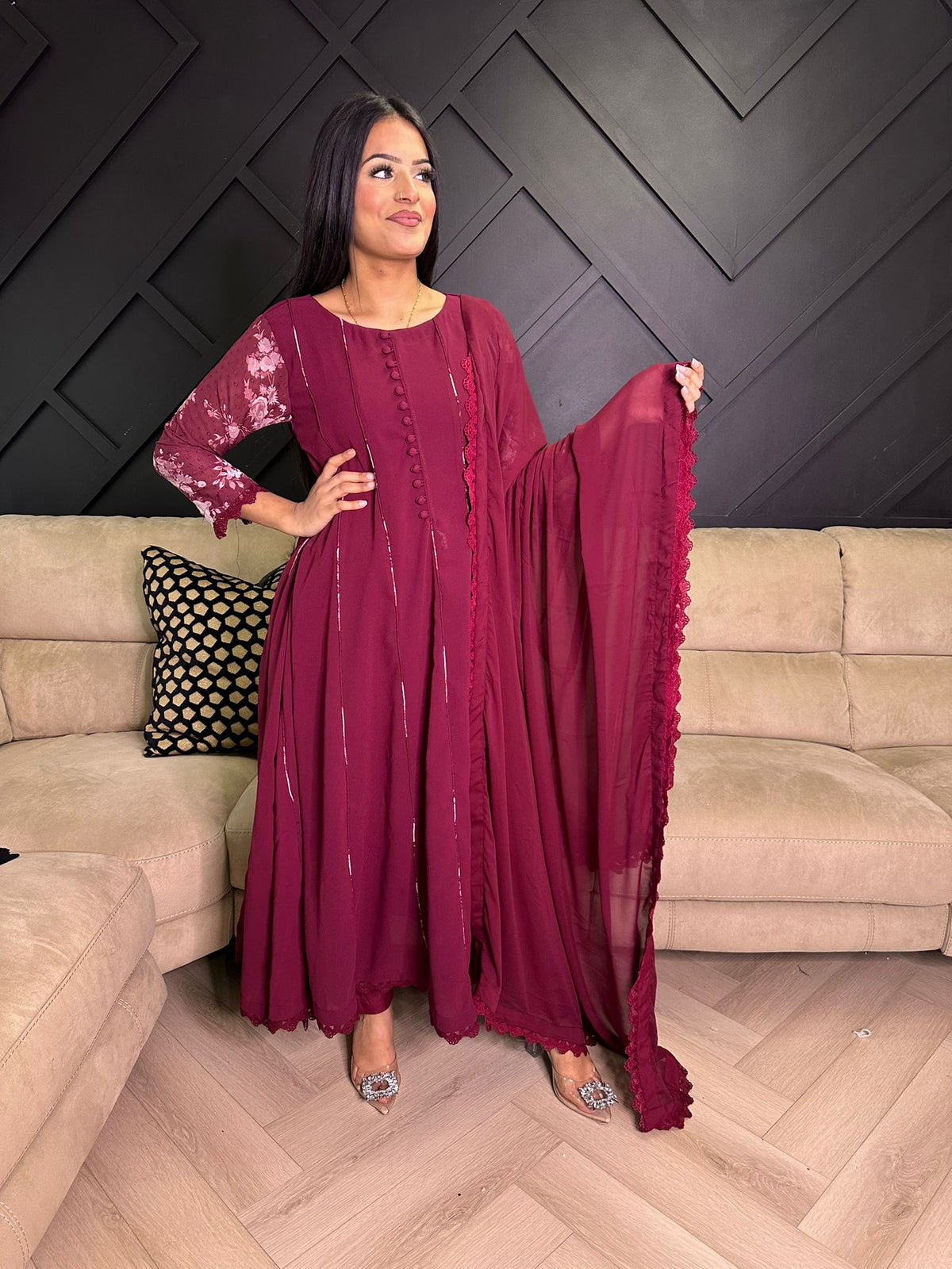 Afsana - Plum Frock