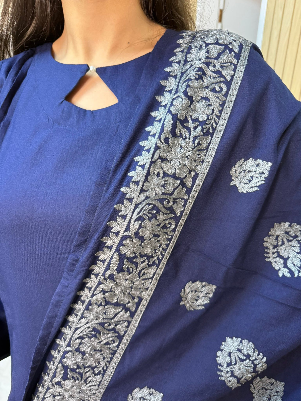 Noor Zahra 3pc Dhannak Suit With Embroidered Shawl