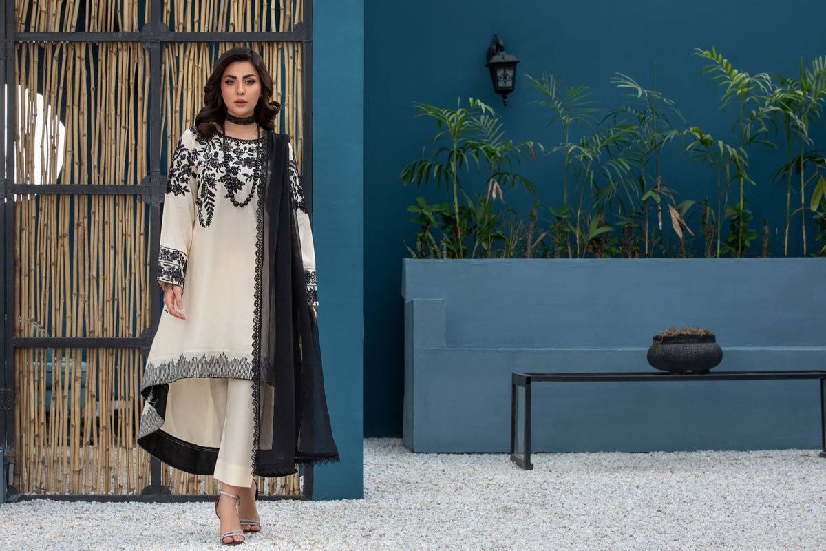 Heera’s Eid 2024 - Cream & Black