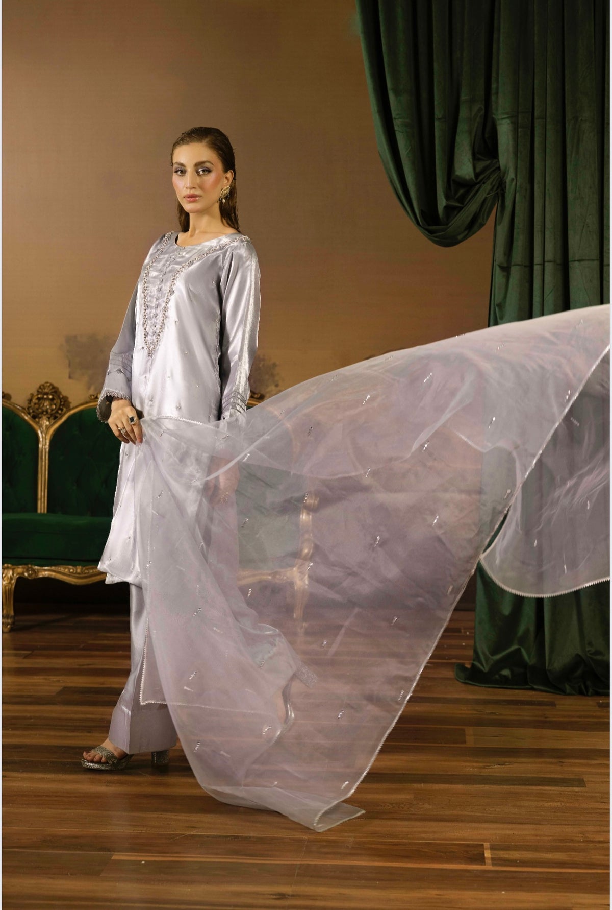 Designer By Ally’s 3pc Luxury Silk U3-E5