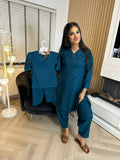 Leela M&D Shalwar-Teal D1-B2
