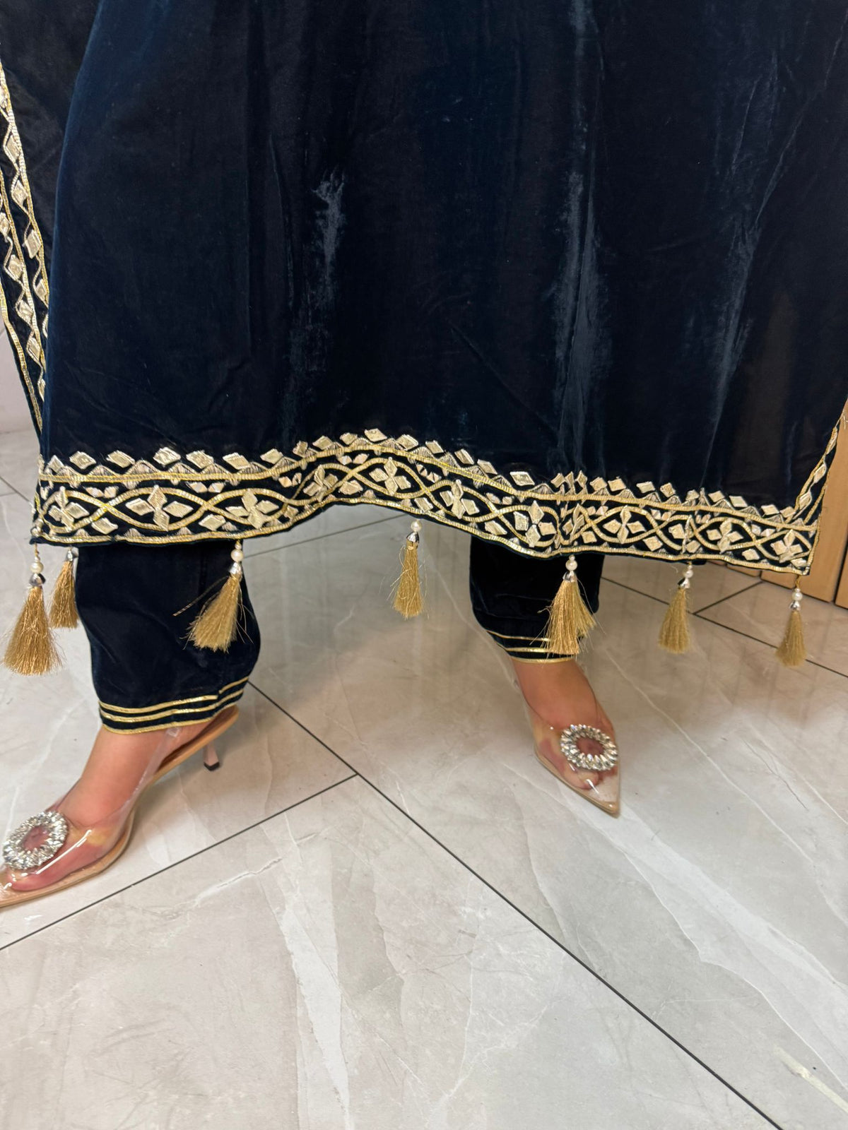 Gotta Velvet 2pc Kaftaan with Matching Trouser