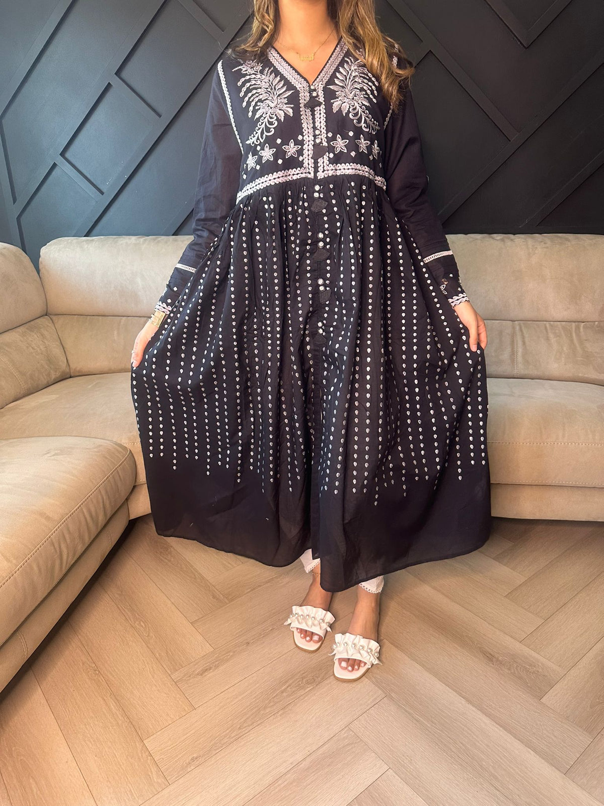 Sale Ethnic Kurta - Black Long Frock