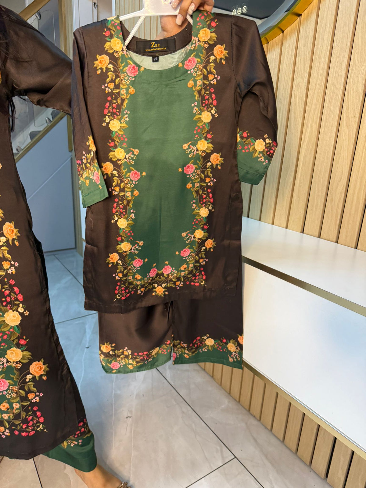 Shamila 2pc Silk Mother and Daughter Co-ord D1-F