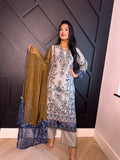 Elayna by Heera - Grey & Navy