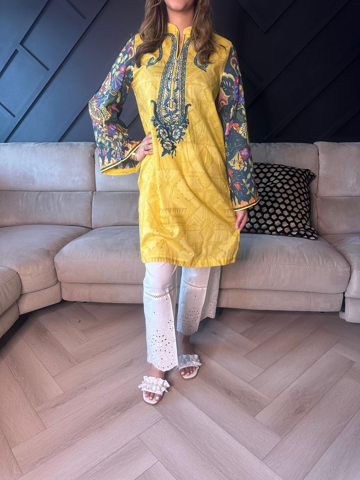 Sale Ethnic Kurta - Yellow