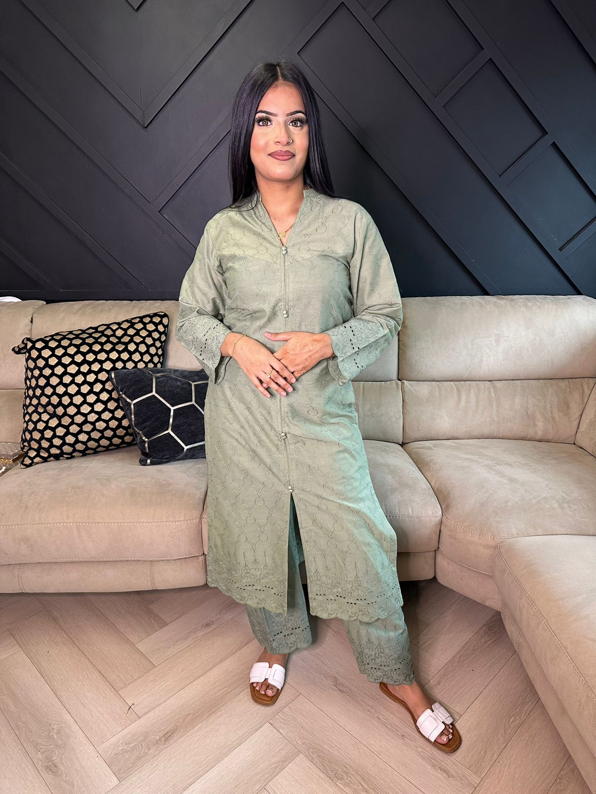 Sumayah 2Pc by Raniya - Sage Green