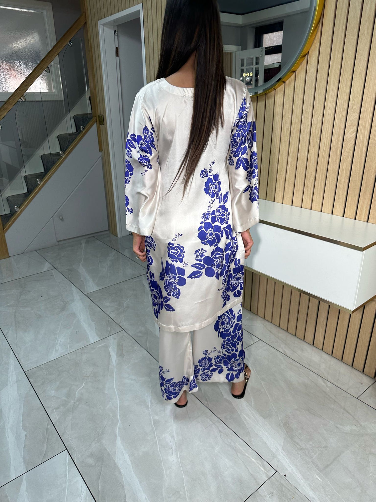 Fizza Printed 2pc Silk Co-Ord