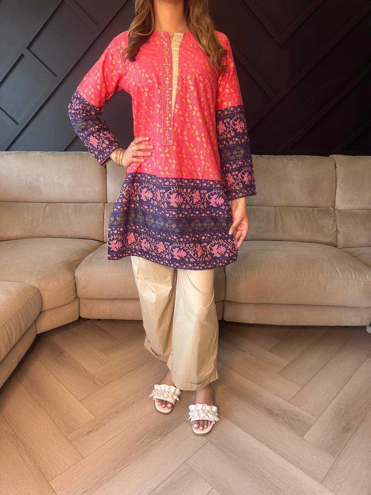 Sale Zarish Kurta - Pink