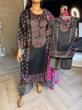 Gulnaz 3pc Silk Mother and Daughter Suit D1-C