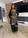 Hafsa 4pc Indian Chiffon With Potli Bag