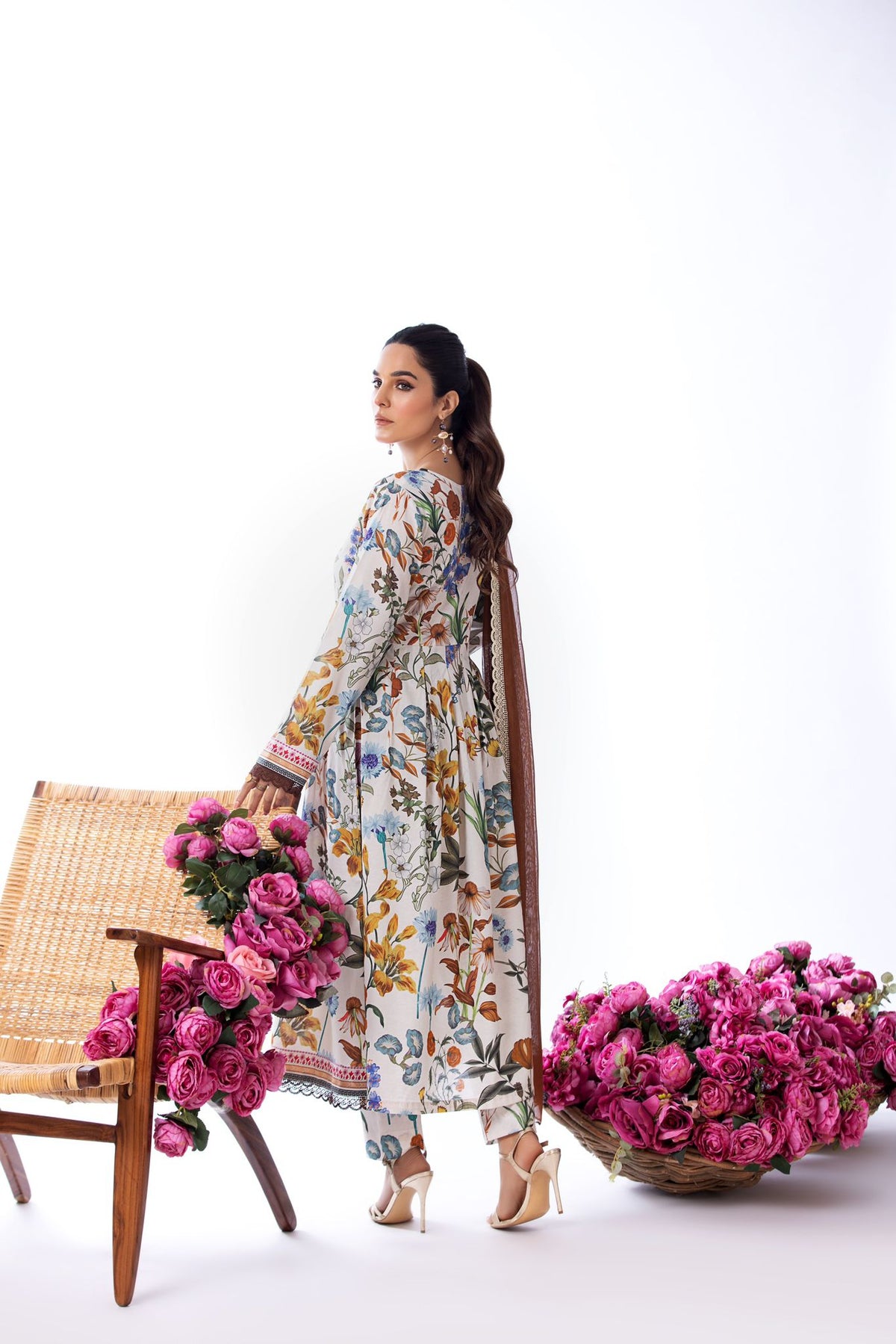 Heera’s Eid 2024 - Off White Multi Floral