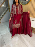 Aya 4pc jacket Suit with beads detailing on shirt