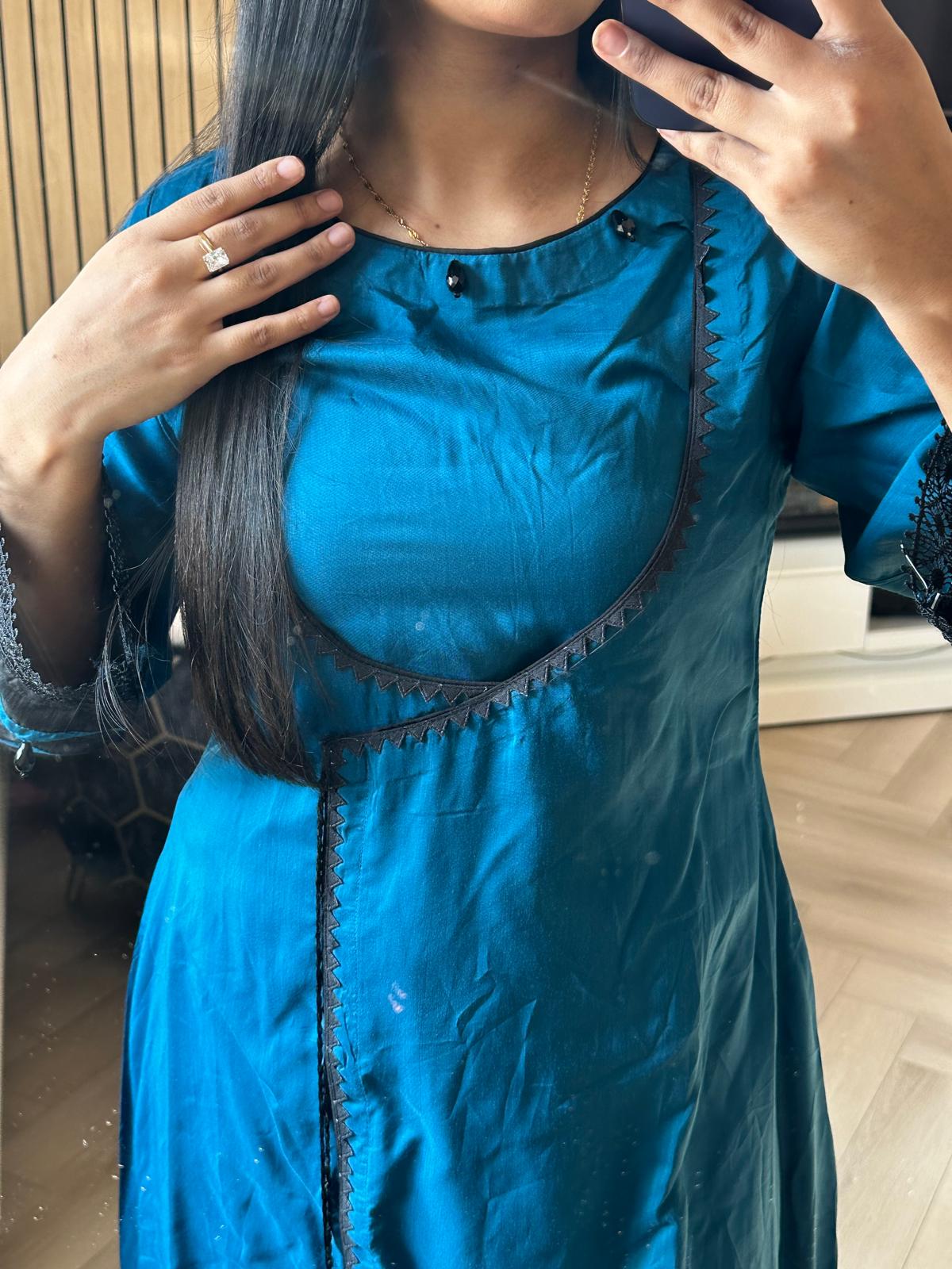 Sale Rafia Kurta - Turquoise Dress