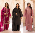Ilham 3pc Luxury Sheesha Silk Embroidered suits by Raniya.H