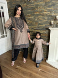 Rafia Designer - Mother & Daughter Brown U3-G5