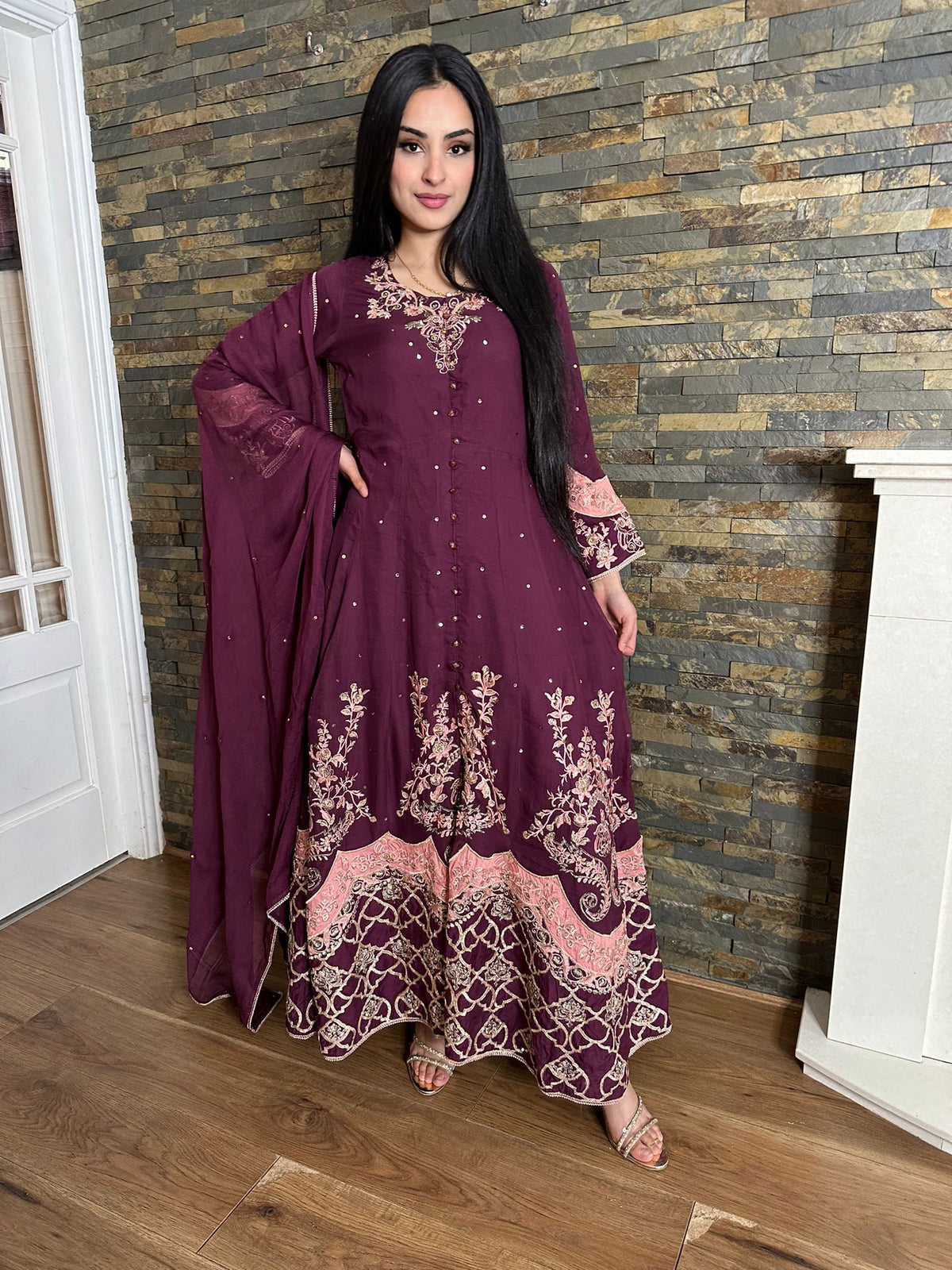 Rafia Designer Maxi - Plum