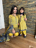 Rafia Designer - Mother & Daughter Yellow U3-G5