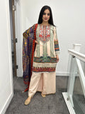 Muskaan Lawn Collectionby Raniya - Cream D2-E1