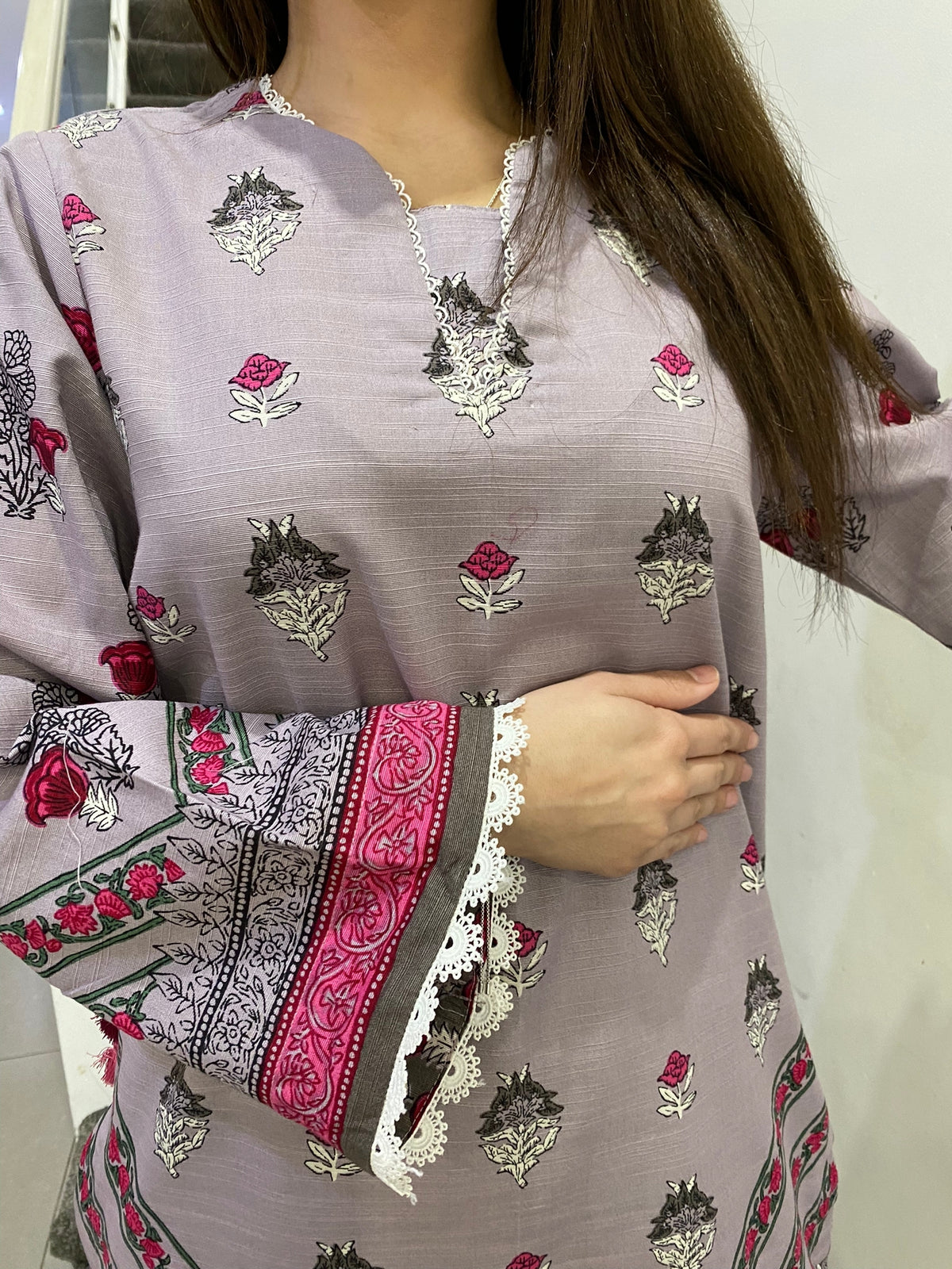 Sapphire Kurta - Lilac Print