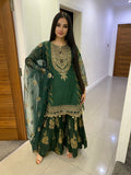 Isma gharara 3pc - Green